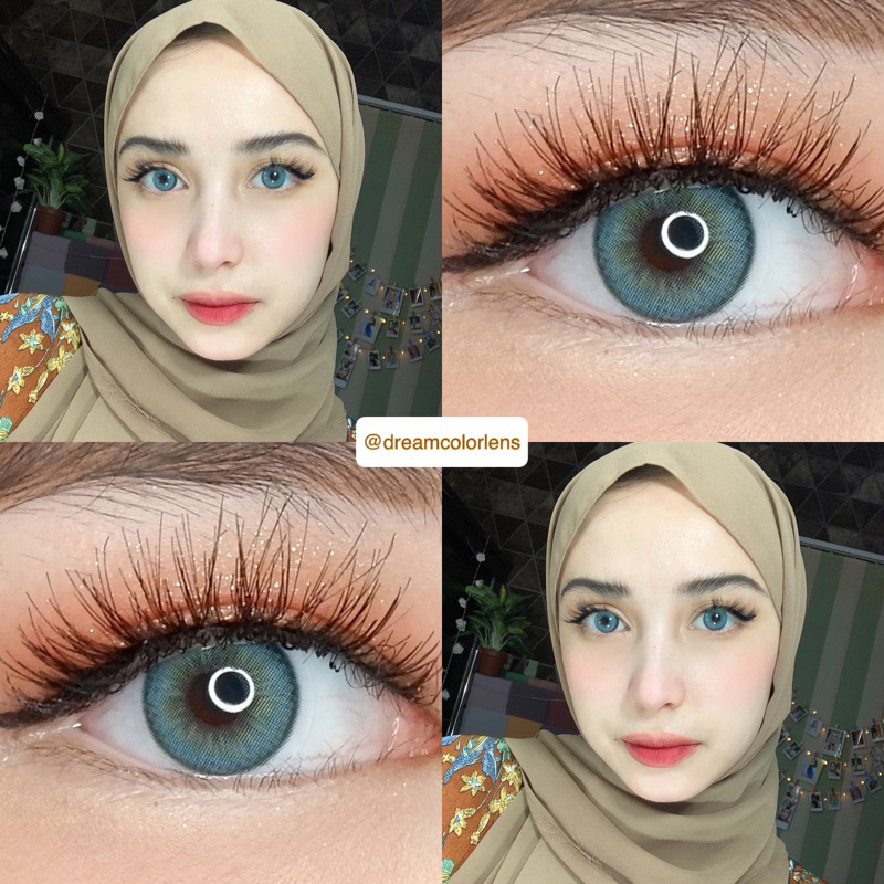 Softlens Princess Idol Seattle Marine Blue / Biru Normal Minus Beda Minus