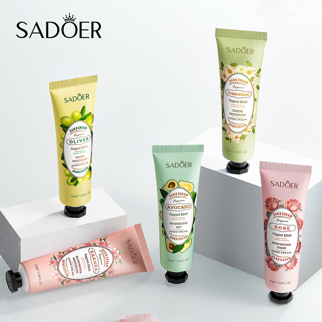 ( 5pcs ) SADOER Hand Cream Fruit Lotion Moisturizing - Krim Tangan Anti Keriput dan Melembabkan Kulit Kering