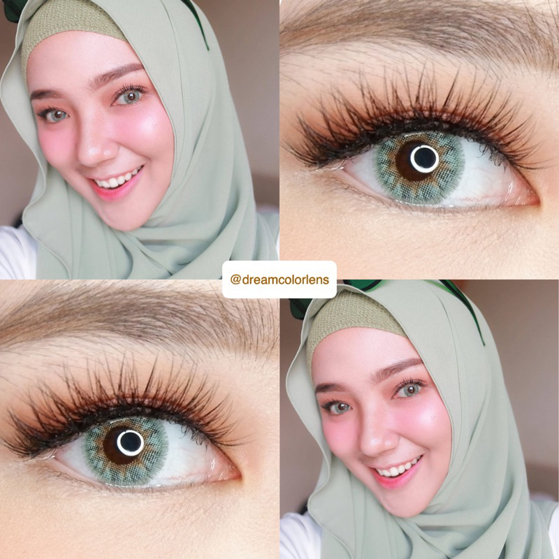 Softlens EOS Anuna Gray Green / Grey Green / Hijau Normal Minus Beda Minus