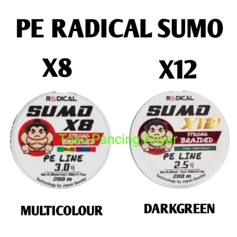 PE Radical sumo X8/X12 200meter
