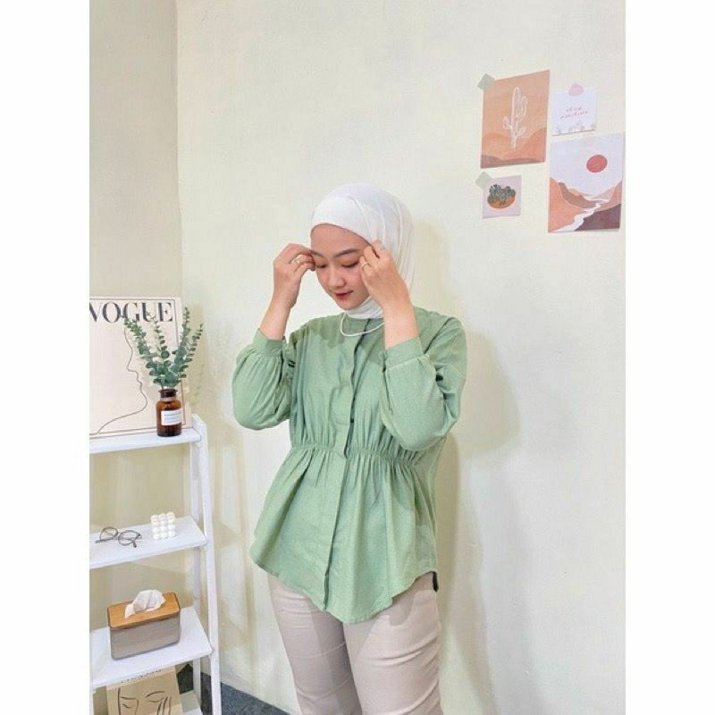 Alya Linen Shirt-Atasan Wanita-Kemeja Wanita