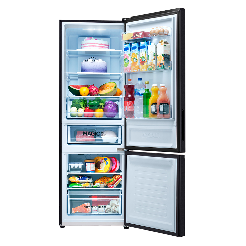 Kulkas Aqua 2 Pintu Freezer Bawah AQR-350RBM(BK) 324 liter 44 watt