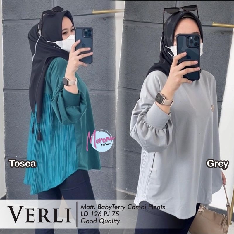 [BARU] VERLI BY MORENA ATASAN WANITA TUNIK POLOS IMPORT