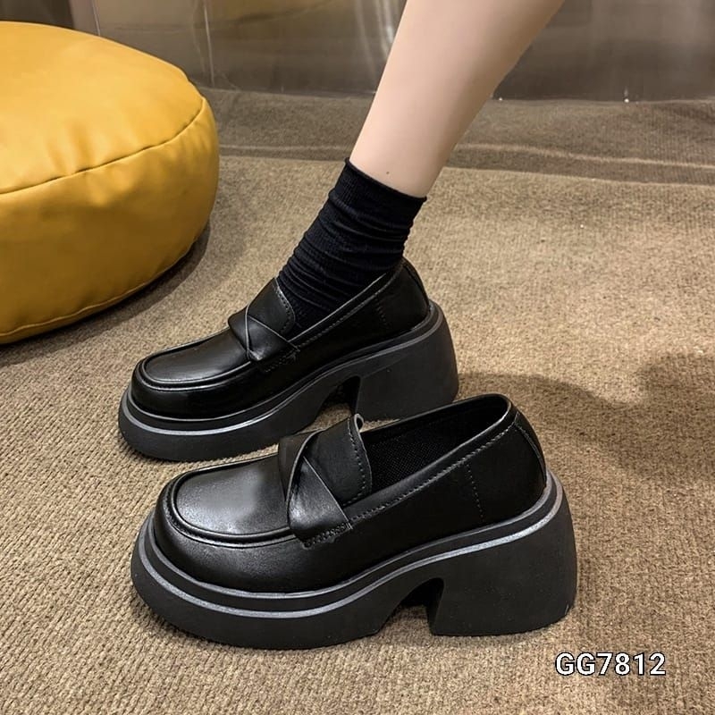 Sepatu Wedges Slop Pum Bukle Fashion Korea GG7812