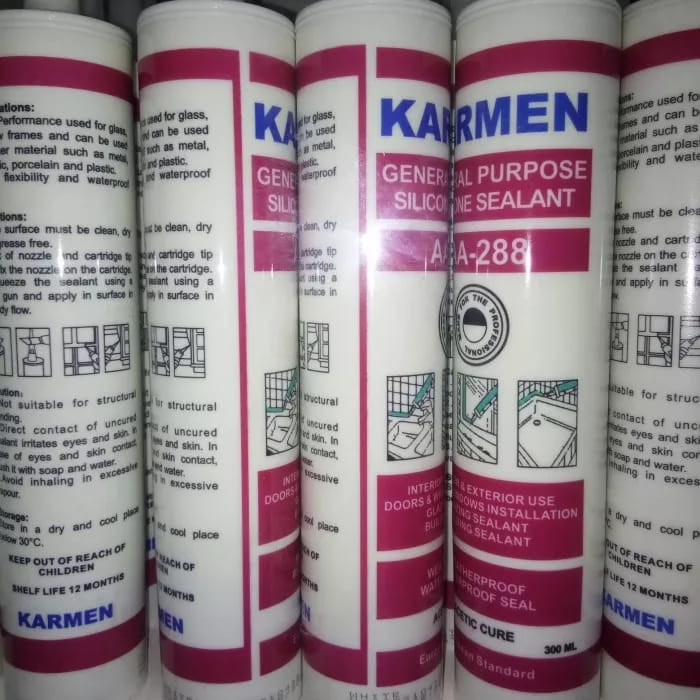 Lem Silicon Sealant Botol  Karmen AA-288 300 ML