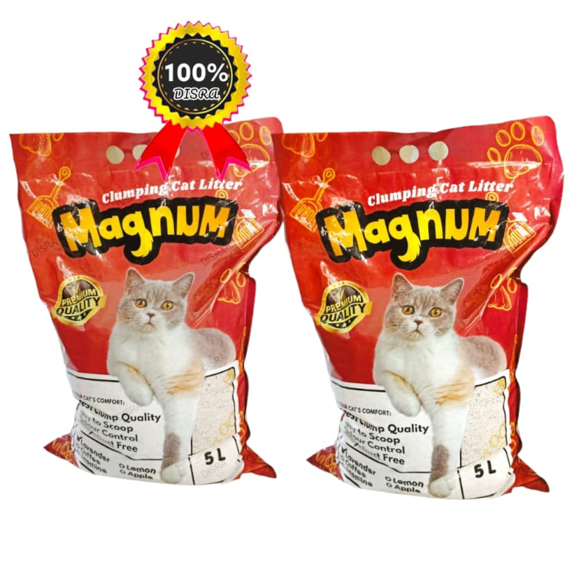 PASIR KUCING MAGNUM 5 LITER GUMPAL DAN WANGI