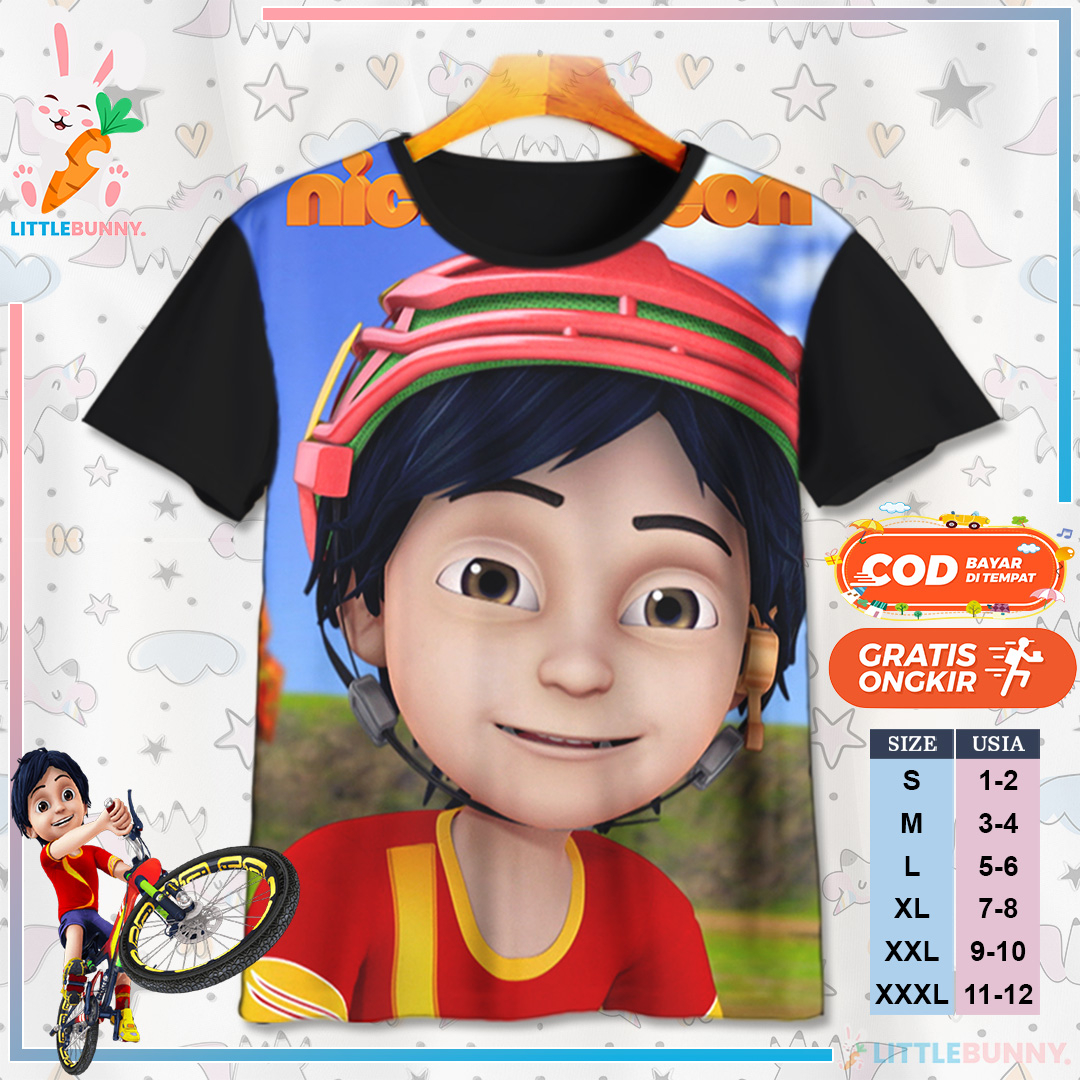 BAJU KAOS ANAK KARTUN 3D SHIVA V3 BAJU KAOS ANAK 3D SHIVA - LITTLE BUNNY