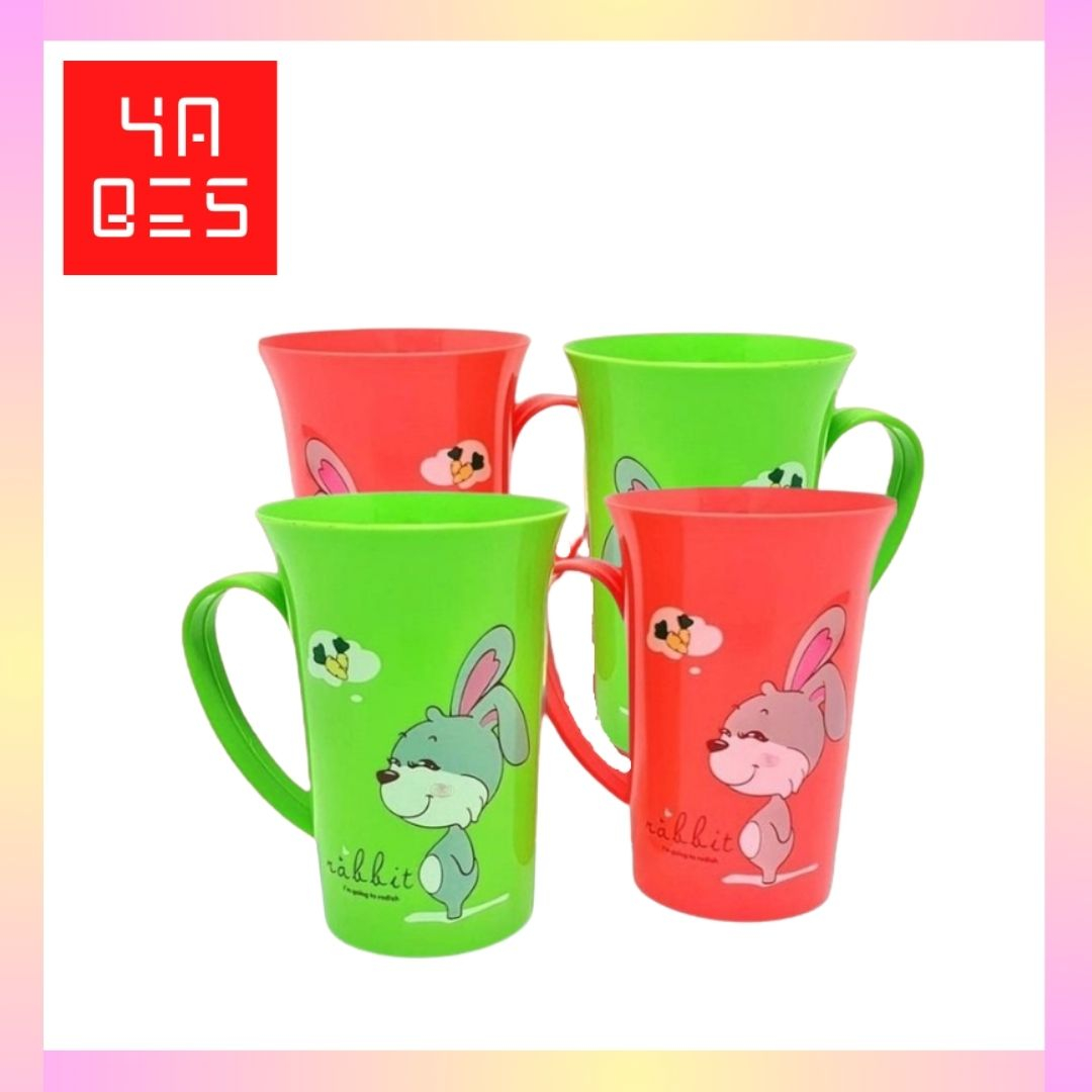 Gelas Air minum Anak Plastik Motif Karakter Kartun Lucu / Gelas Minum Anak terbaru 300ml Yabes