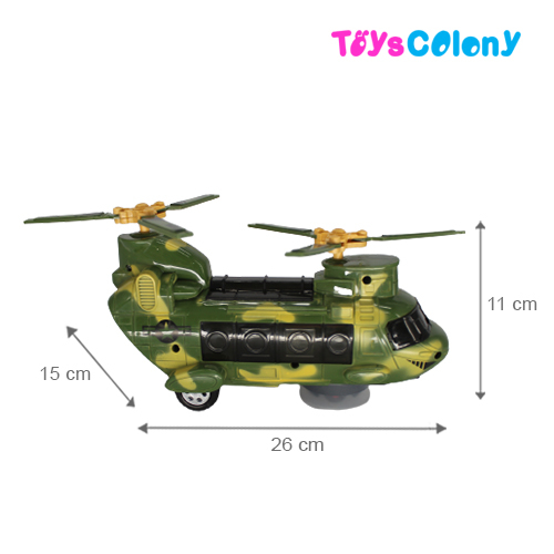 Pesawat Tempur Helikopter Tentara/Militer Mainan - Bump And Go