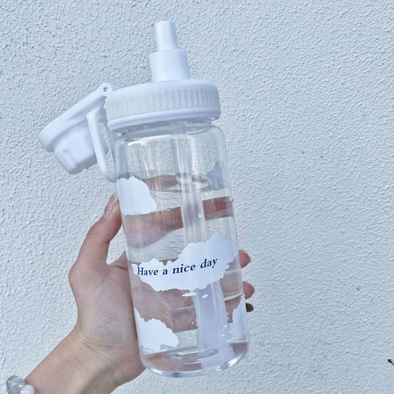 MIKADO - KP120 BOTOL MINUM AESTHETIC WATER BOTTLE TERMOS BOTOL BENING ESTETIK BOTOL MINUMAN PLASTIK BERKUALITAS PREMIUM