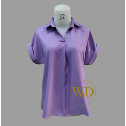 Baju Atasan Wanita / Blouse Lengan pendek / All size / Lilac