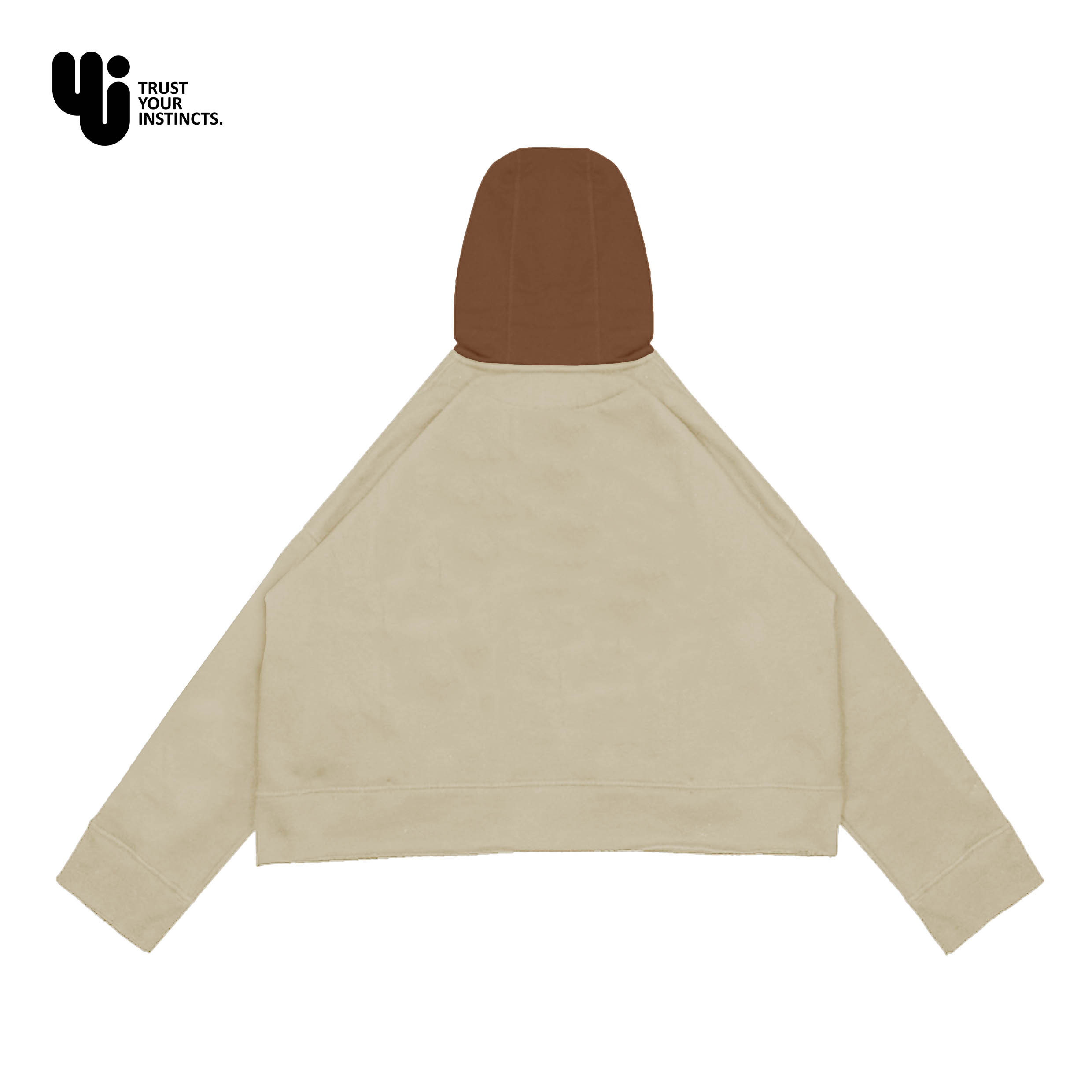 Yui Sweater Hoodie Crop Kombinasi Oversize