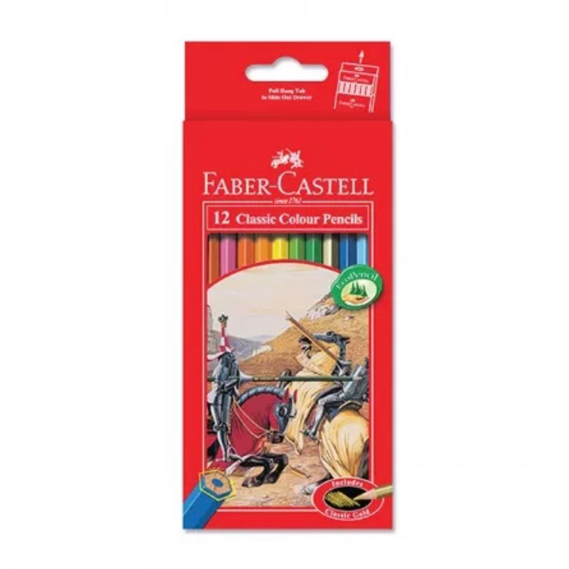 

Faber castell classic colour pencil 12L pensil warna kayu 12 warna panjang