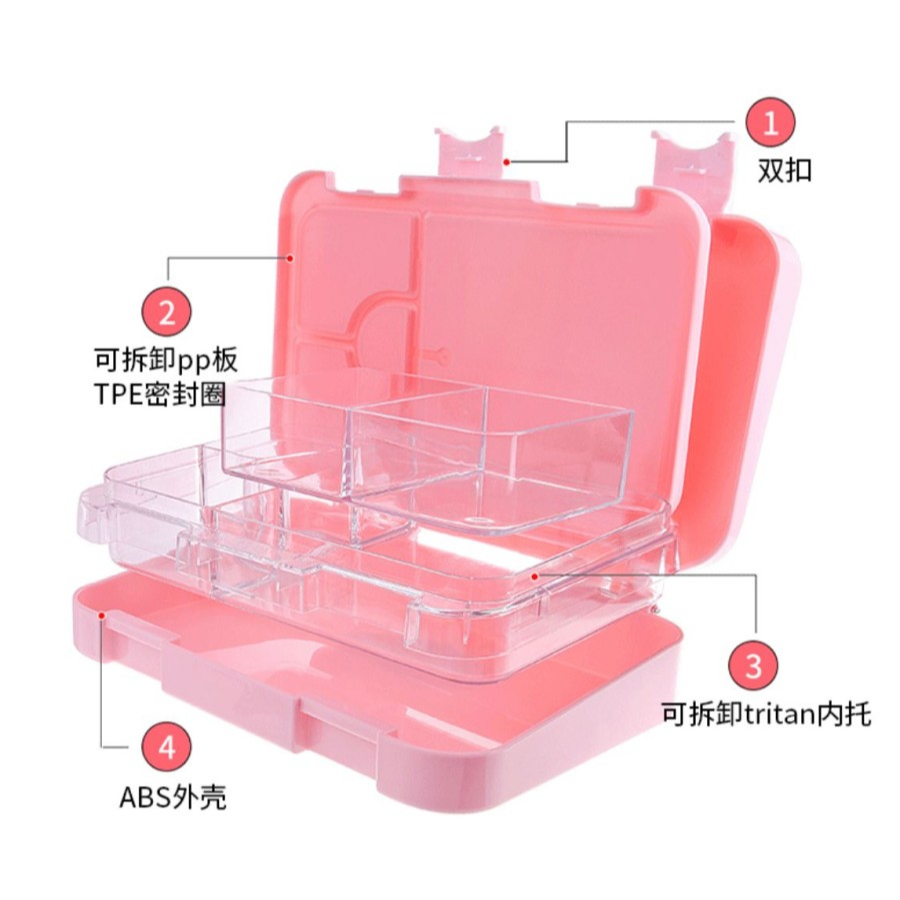 Lunch box bahan tritan - bekal anak sekolah - tritan bentobox