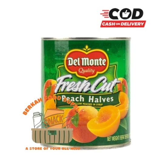 

Del Monte Peach Halves 825gr Yellow Peach In Syrup / Peach Kaleng Delmonte