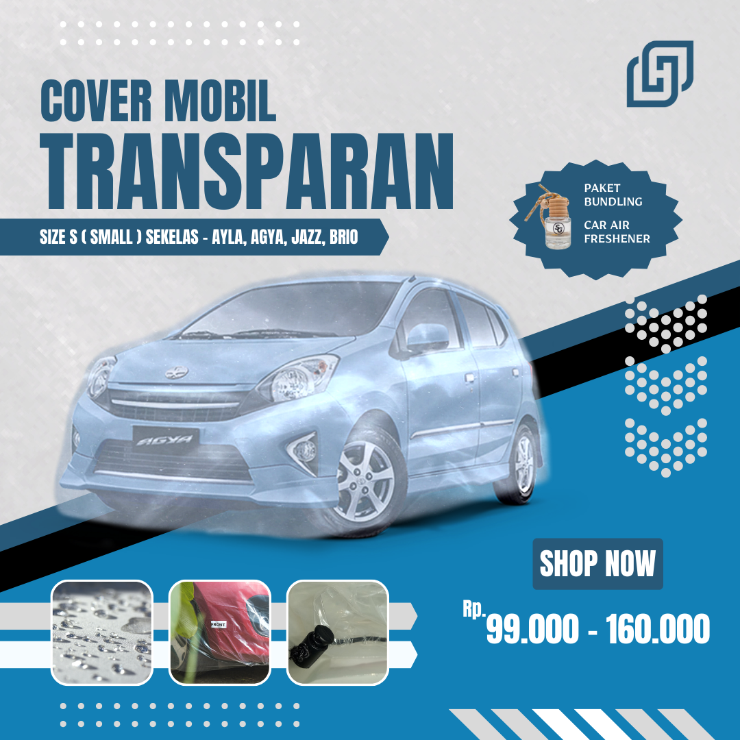 Sarung Mobil Transparan - Sarung Mobil Plastik Premium - Cover Mobil Transparan Plastik