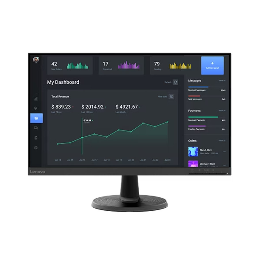 Led Monitor Lenovo D24-40 23.8&quot; 75Hz Full hd Hdmi Vga - D24 40