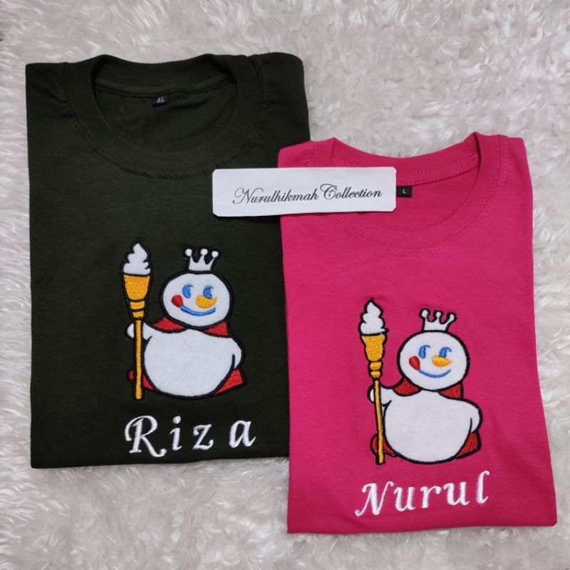 Kaos Anak Bordir MIXUE/Kaos Anak Bordir Nama Unisex/Katun Combed 30s Size XS-XXL