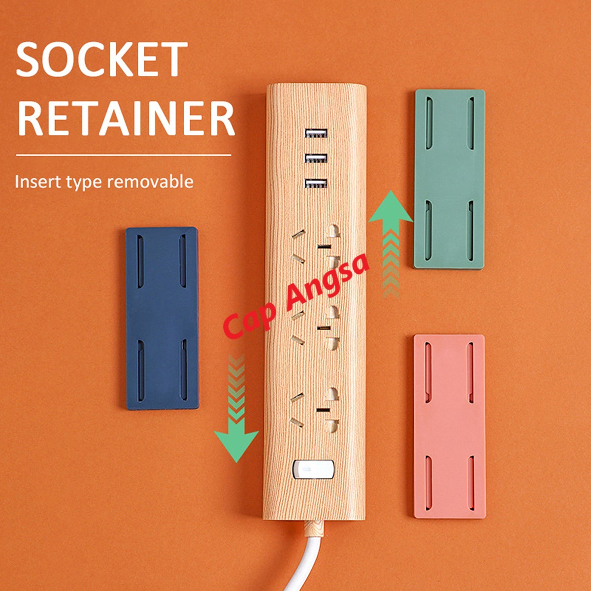 SLIDING HOOK STAND HOLDER KAIT GANTUNG GESER COLOKAN LISTRIK STOP KONTAK WIFI ROUTER FRAME PLUG PAKU