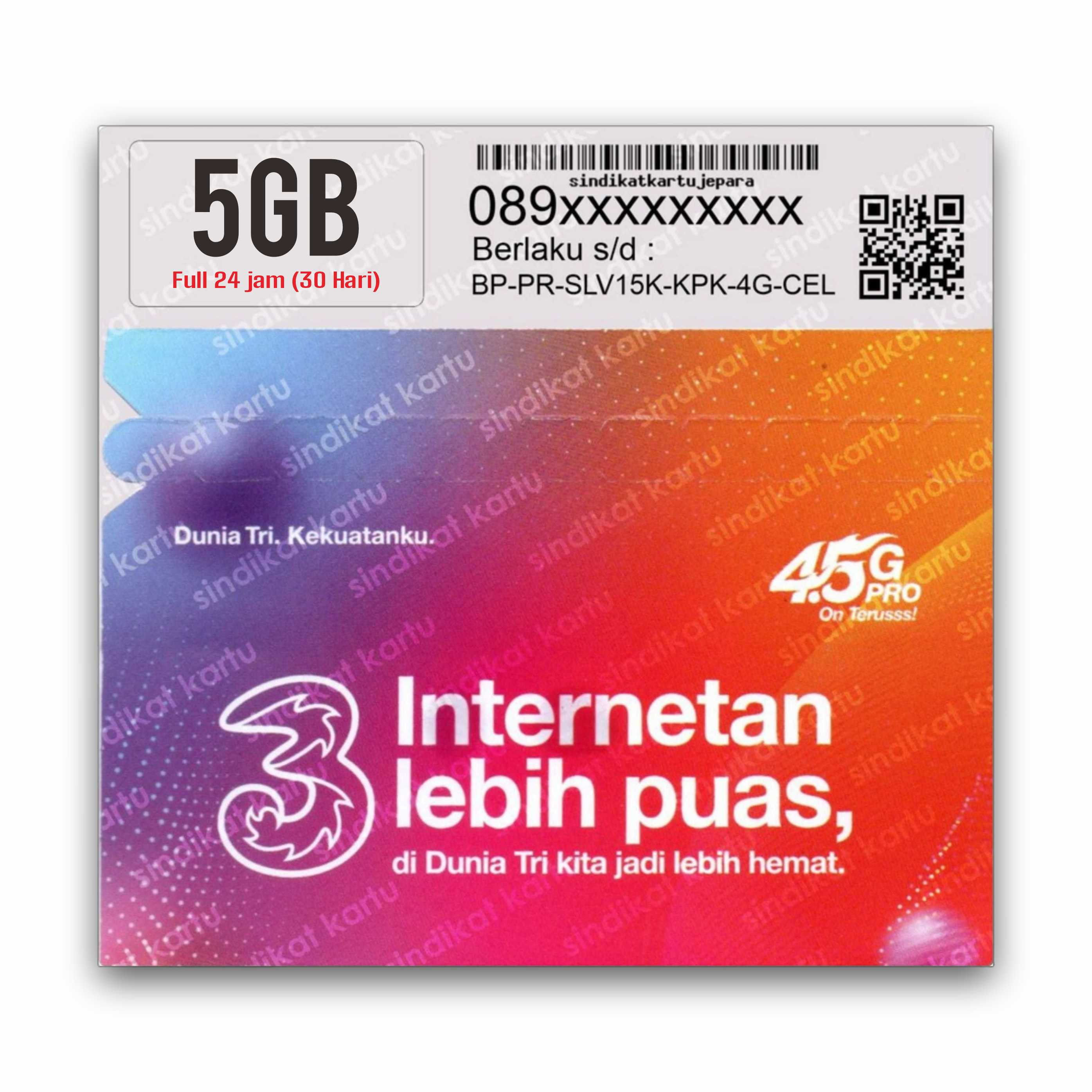 Perdana TRI Happy 5GB / 30H (Nasional)