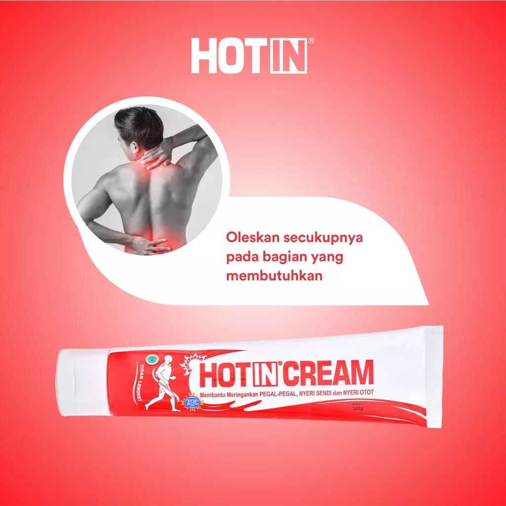 ARJUNA HOTIN Cream Tube 120gram / Hot In Cream Tube / Hotin Cream Strong 120gram