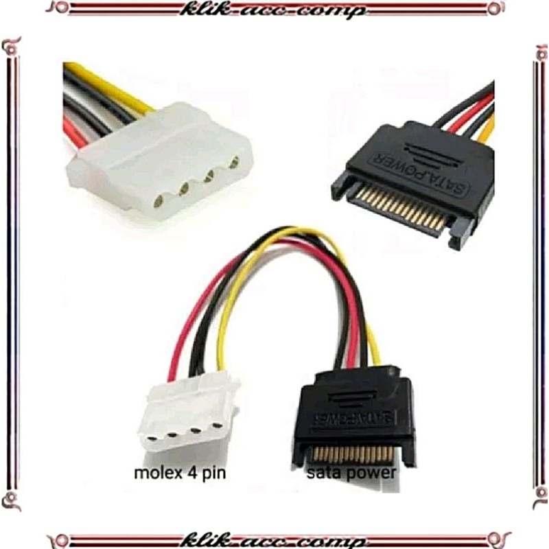 Kabel power sata 4pin molex molek