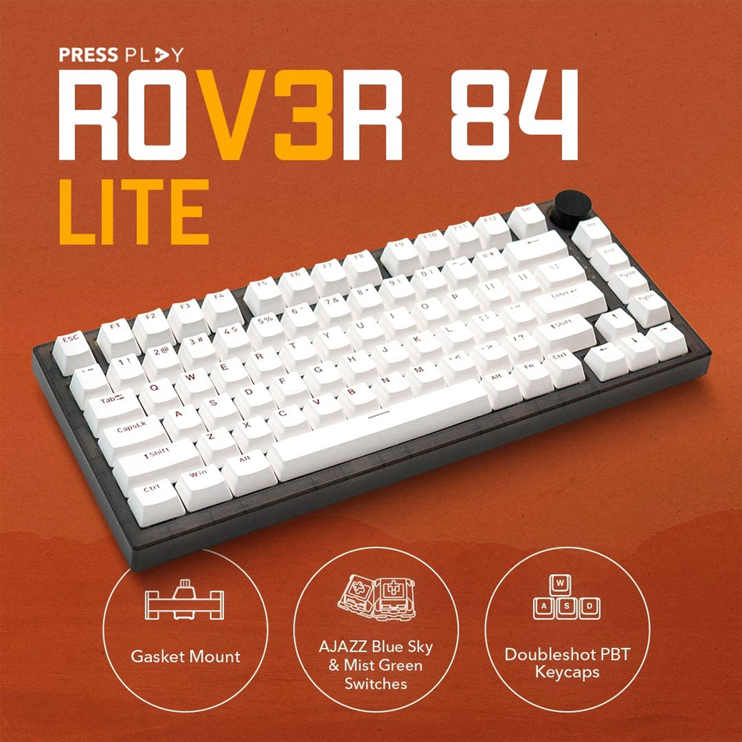 Press Play Rover84 V3 Lite RGB Mechanical Gaming Keyboard