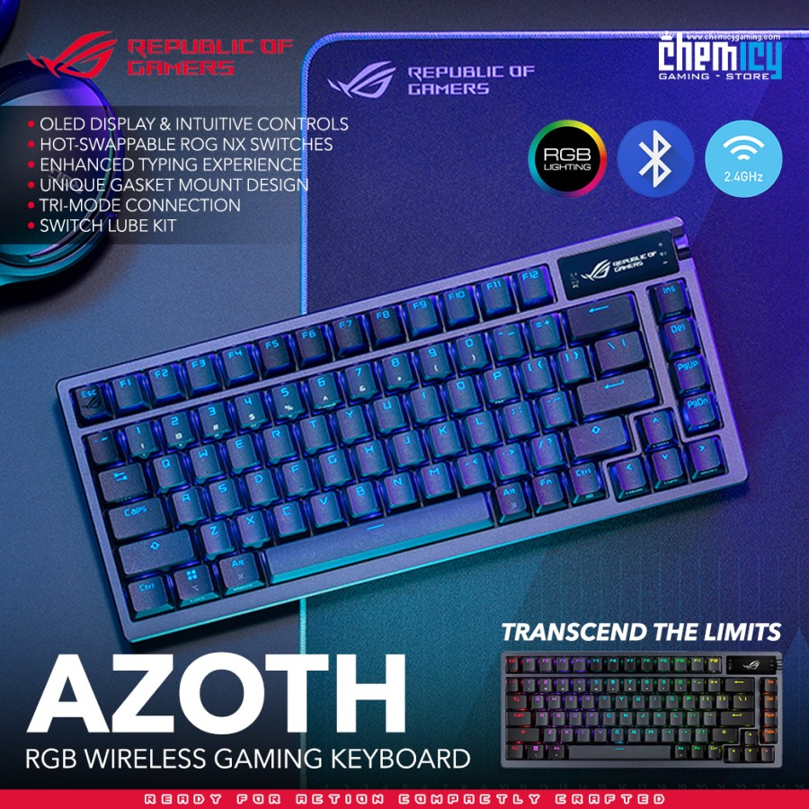 Asus ROG Azoth 75% RGB Wireless Mechanical Gaming Keyboard