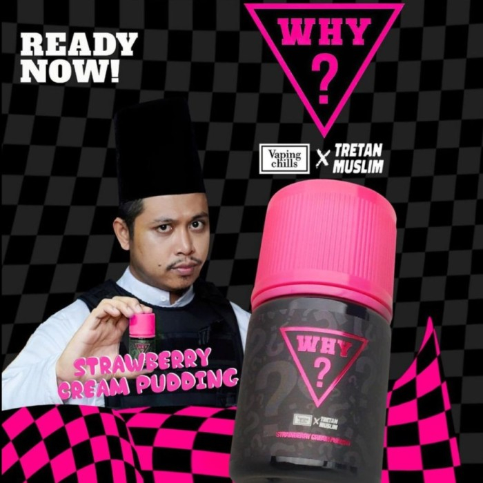 FREEBASE WHY V2 STRAWBERRY CREAM PUDDING BY TRETAN MUSLIM 100% ORI