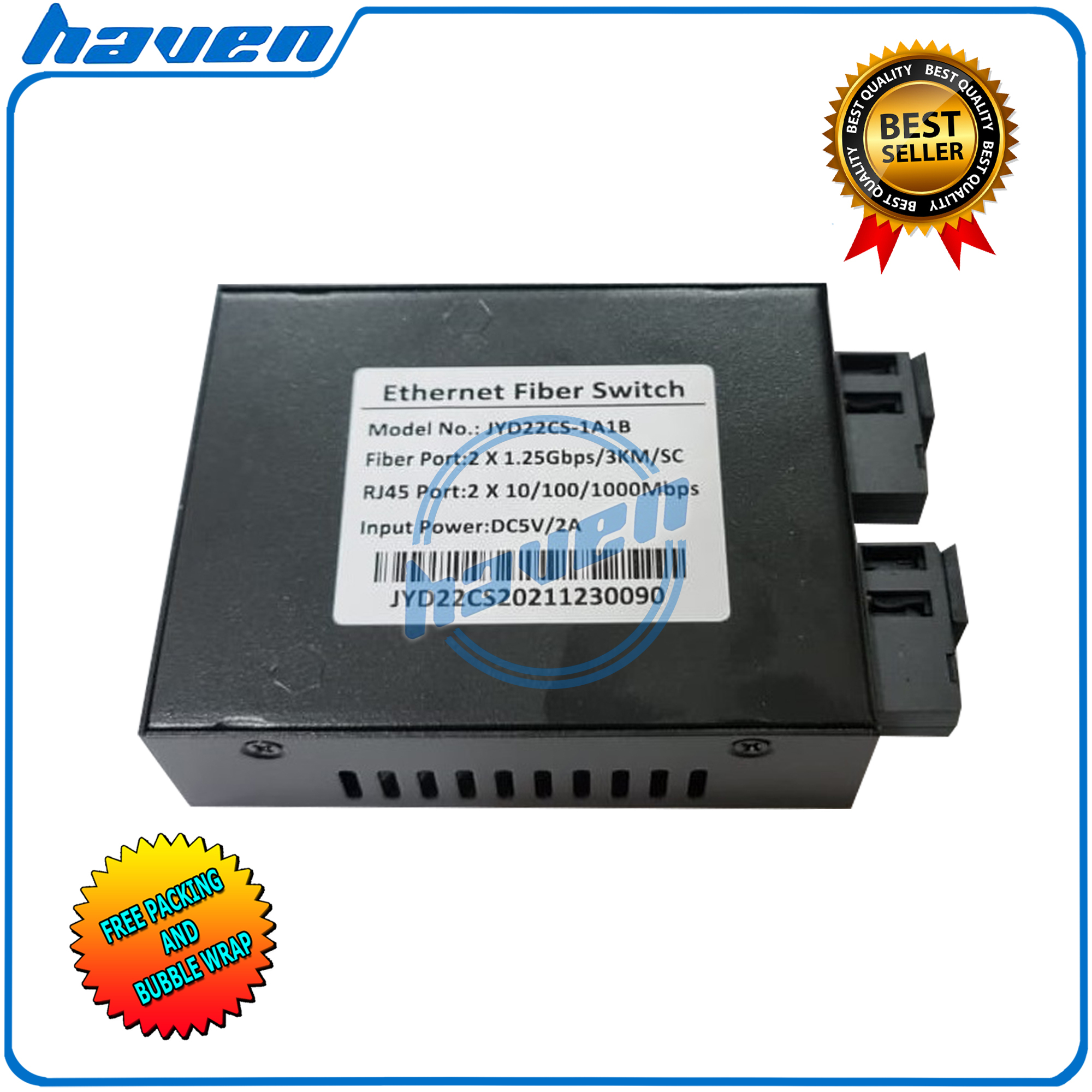 Media Converter 2 Port FO 2 Port LAN Gigabit 2 FO 2 LAN Fiber Optic