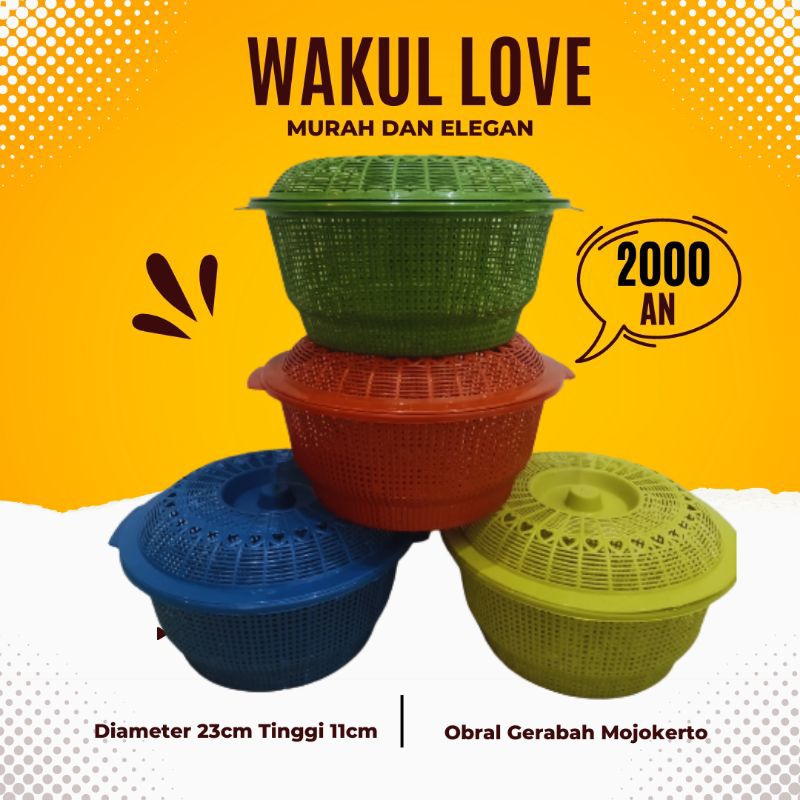 WAKUL TUTUP LOVE SERIES  / Wascom Tutup Love / Wakul Hajatan Tutup Murah / besek plastik