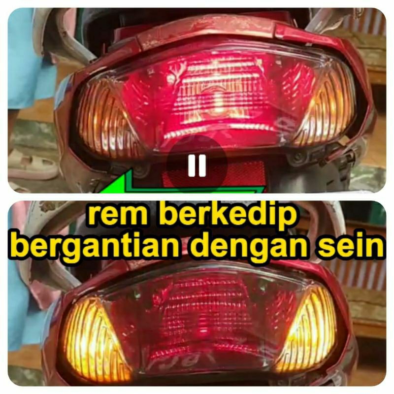 MODUL FLASHER LAMPU REM MIO J MIO GT * KEDIP FLIP FLOP KEDIP BERGANTIAN REM + SEIN * dimmer lampu st