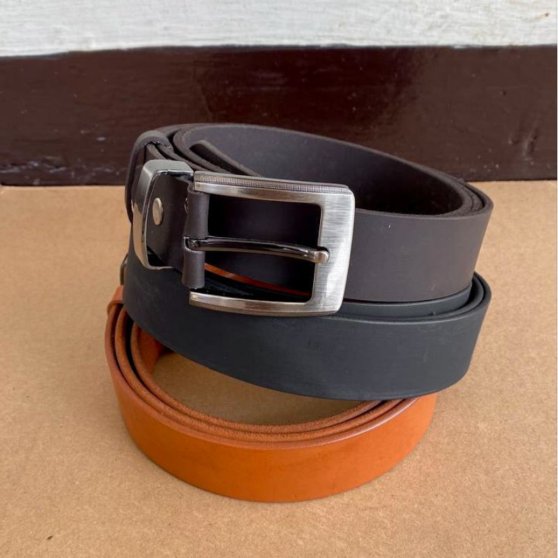 IKAT PINGGANG PRIA KULIT SAPI ASLI ORIGINAL 4CM