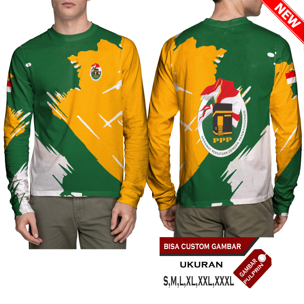 Baju Partai PPP Persatuan Pembangunan Logo ppp Pilpres Pemilu Baju Pakaian Printing