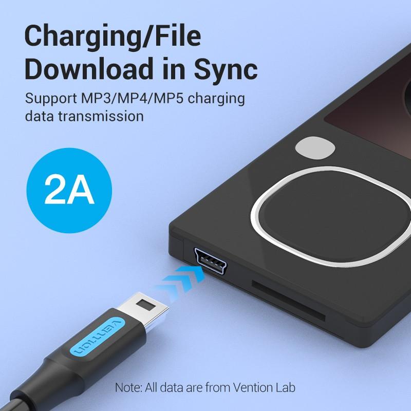 Vention Kabel Data Type C Mini USB Type B Harddisk HDD Kamera Camera