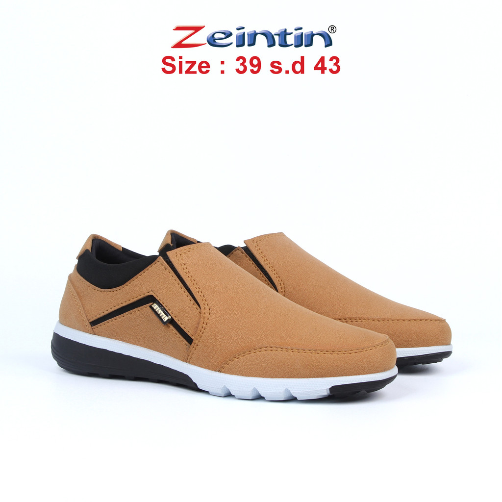 Zeintin - Sepatu Slip On Sneakers Pria Kasual Sepatu Santai Kasual Pria Zeintin Original BJ