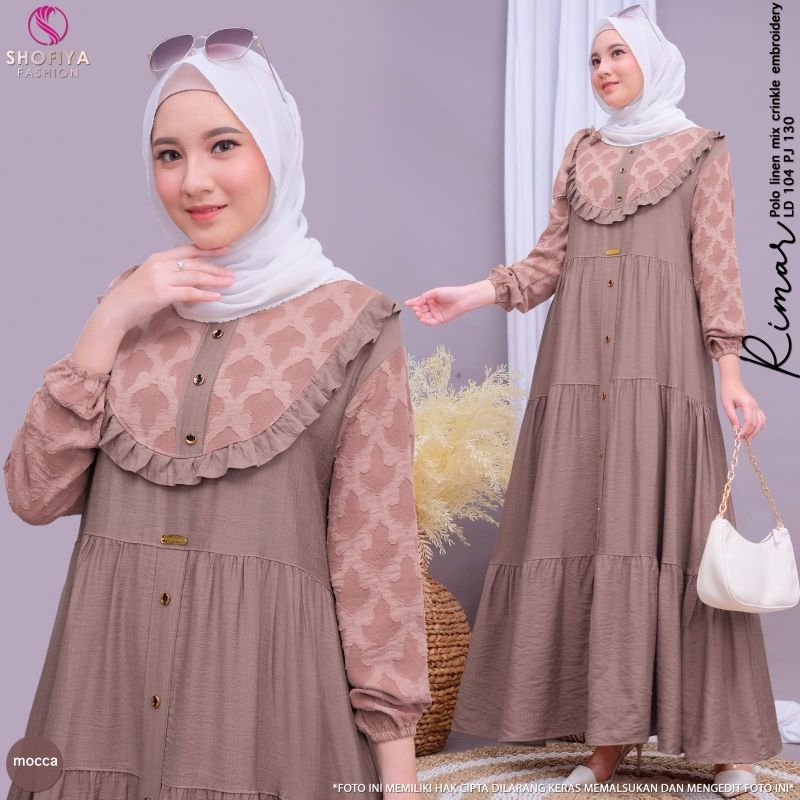 [READY] MARIAM • DINA DRESS BY SHOFIYA GAMIS DRESS  WANITA FASHION MUSLIM