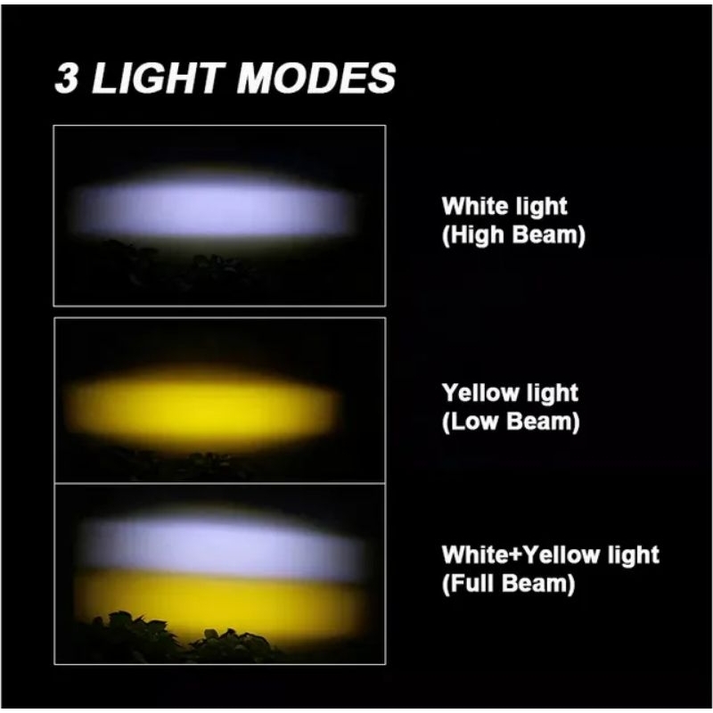 Lampu Tembak Lasergun 24 Volt SQL 2 3 Mata LED SQL2 SQL3 Truk Bus Canter Putih Kuning 2 Warna OWL D2 Hi Lo CWL Mini Driving Motor Mobil High Low Laser Gun Offroad Bar Cree Jauh Dekat Dim Truck Bis Fuso Ragasa Traktor Tronton Alat Berat Foglamp Worklight