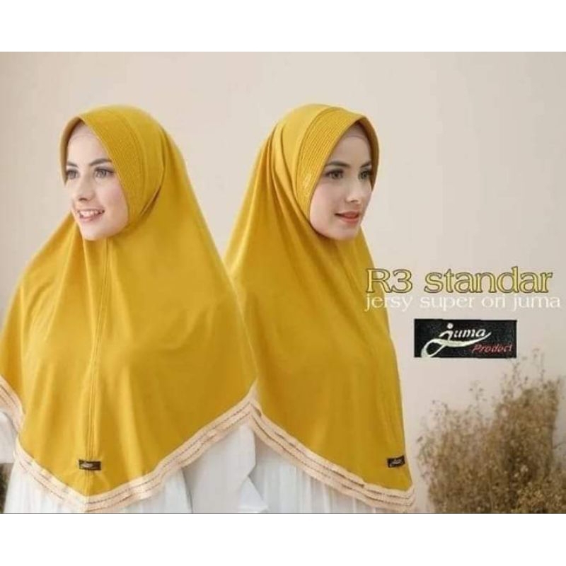 Jilbab juma renda tiga