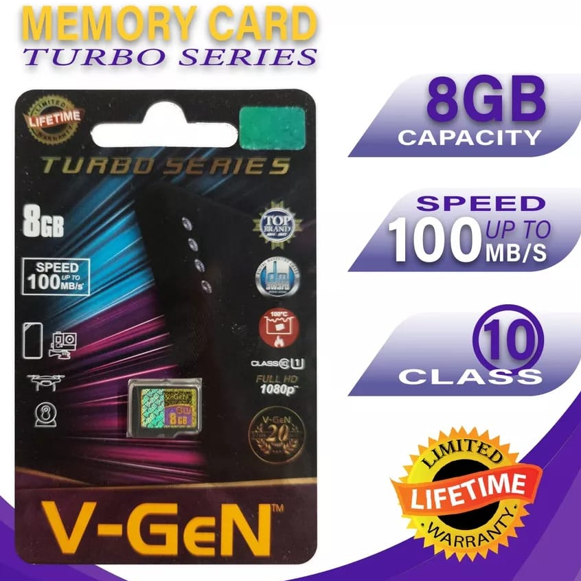 V-GeN Micro SD 8 Gb Turbo | memory card | vgen  Memory Turbo