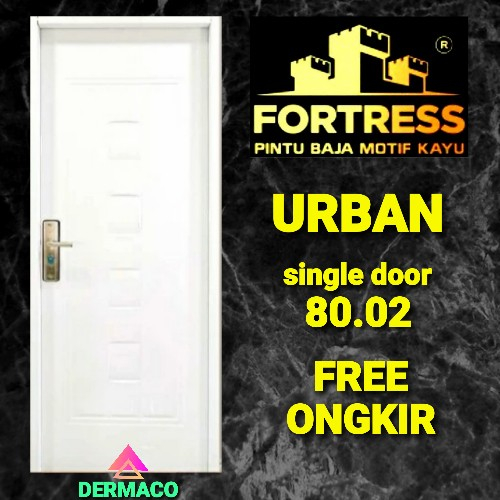 PINTU BAJA FORTRESS URBAN 80.02 / PINTU BAJA MOTIF KAYU / PINTU RUMAH