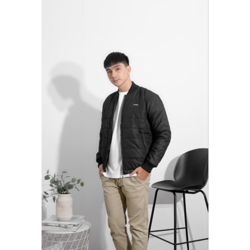 JAKET BOMBER PRIA PUFFER PARASUT KEMBUNG - jaket musim dingin - jaket motor