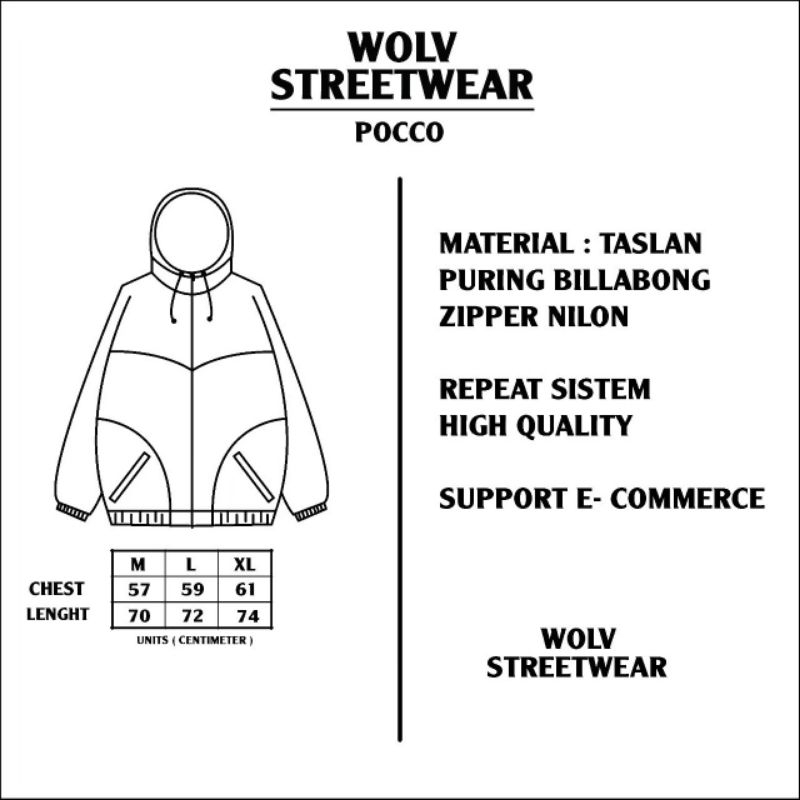 WINDBREAKERS OUTDOOR POCCO WOLV WORLDWIDE