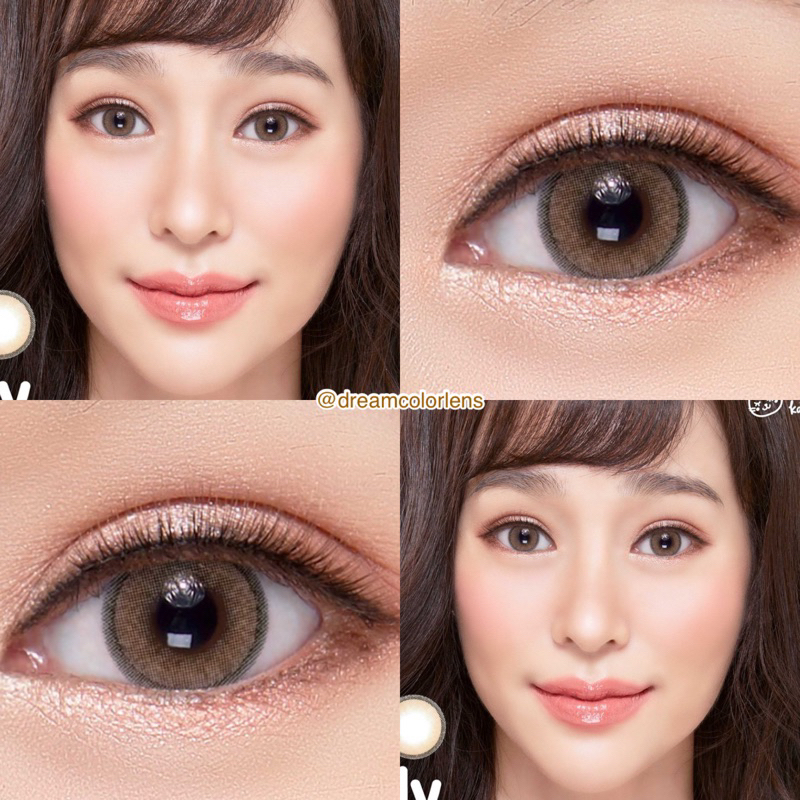 Softlens Kitty Kawaii Mini Jelly Brown / Gray / Coklat / Abu Normal Minus Beda Minus