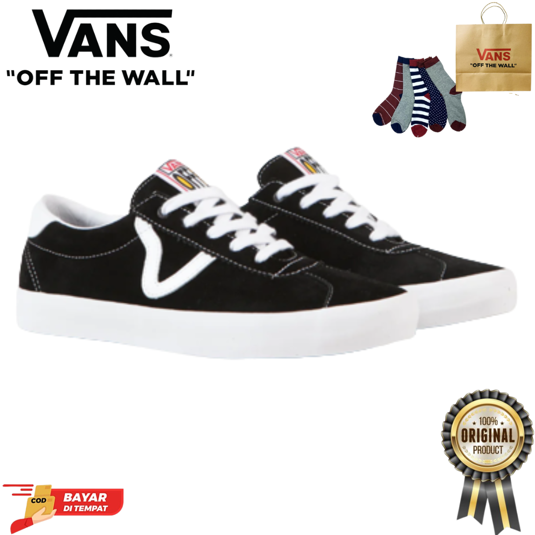 SALE DISKON! VANS SPORT EPOCH BLACK WHITE 100% ORIGINAL BNIB
