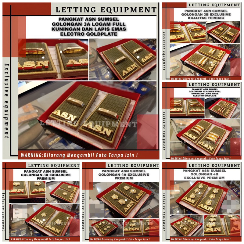 Pangkat PNS ASN SUMSEL Golongan 3A 3B 3C 3D 4A 4B 4C Mika Kilap Atribut PNS ASN Promo Terbaru Hot Pr