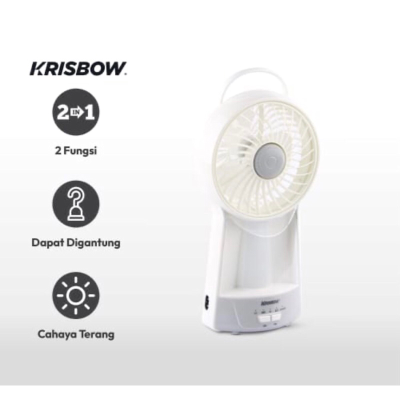 KRISBOW LAMPU EMERGENCY+KIPAS EMERGENCY+POWERBANK RECHARGEABLE/ACE EMERGENY LAMP+FAN/LAMPU KAMPING/