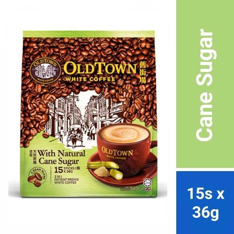 

OLDTOWN 3in1 Natural Cane Sugar White Coffee Malaysia (36g x 15 sachet)