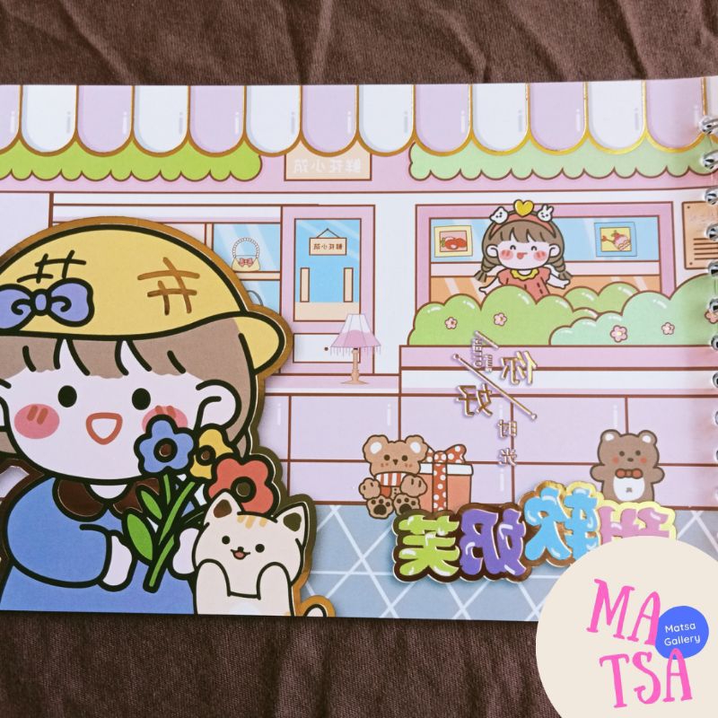 

Buku stiker model kartun korea lucu