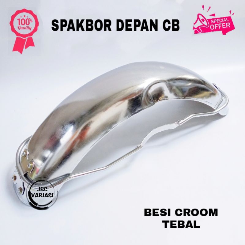SPAKBOR SLEBOR DEPAN CB BESI CROOM